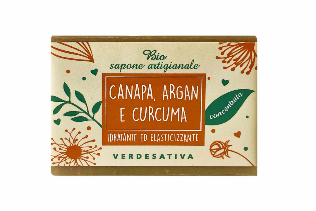 Sapone Canapa, Argan e Curcuma - 100% Ecosostenibile - Bongae