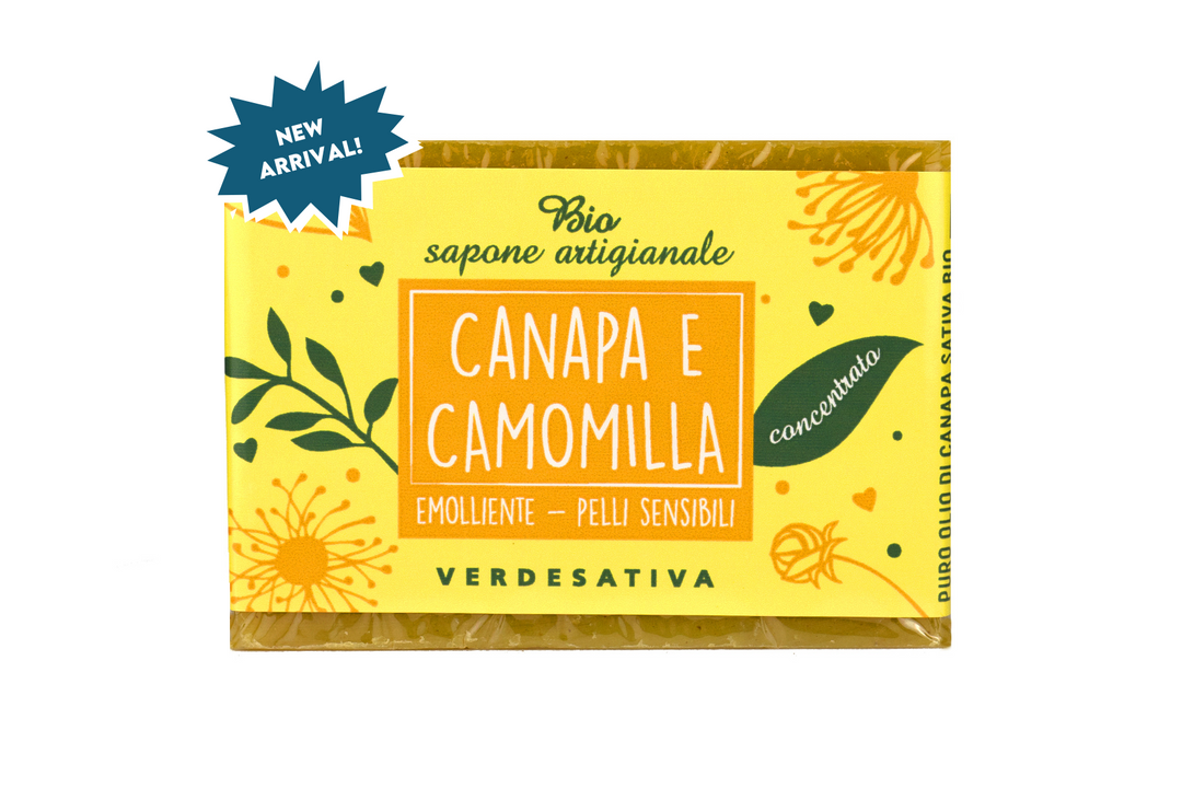 Sapone solido canapa e camomilla 100% naturale e biodegradabile - Bongae