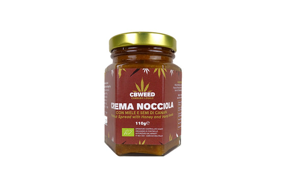 Crema nocciola con miele e semi di canapa