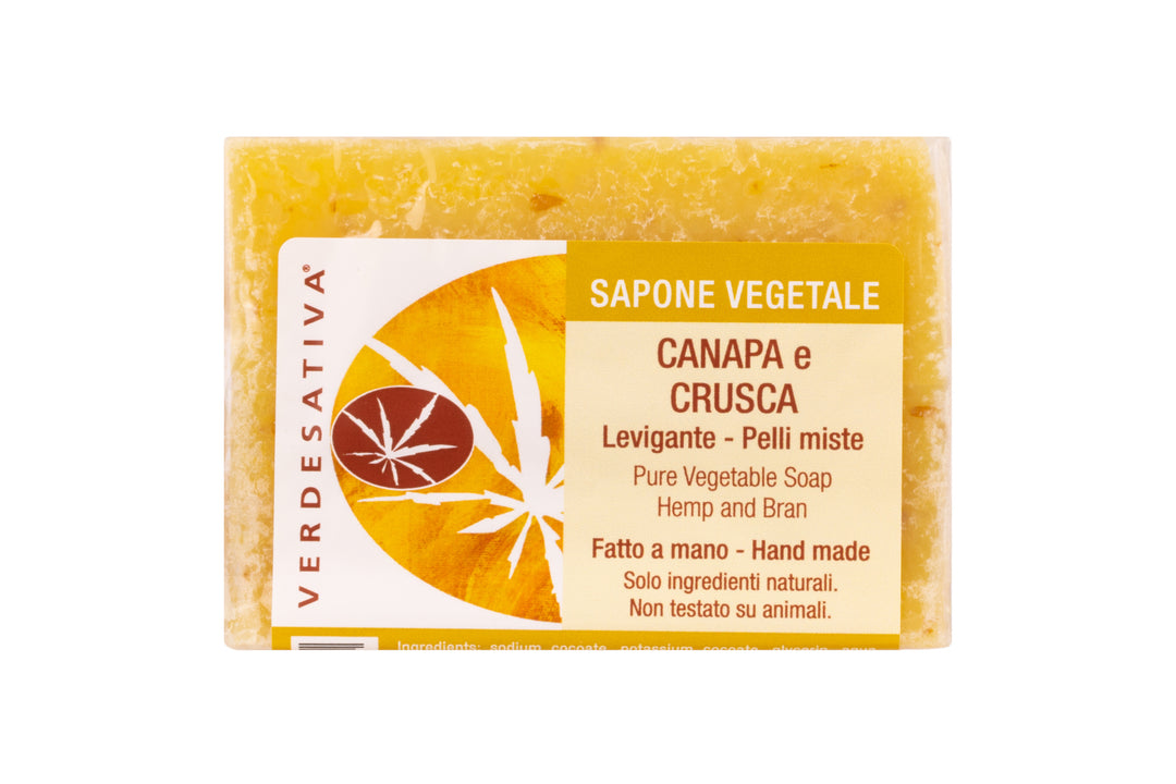 Sapone Canapa e crusca 100% bio degradabile - 100 gr - Bongae