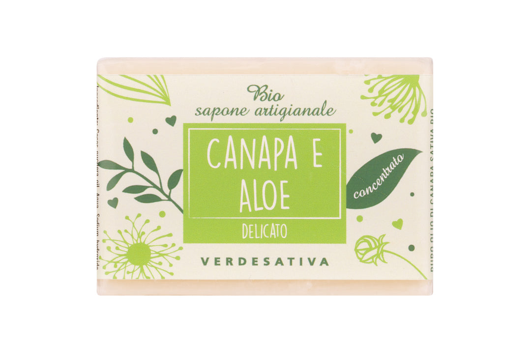Sapone Canapa e aloe 100% biodegradabile - 100 gr - Bongae