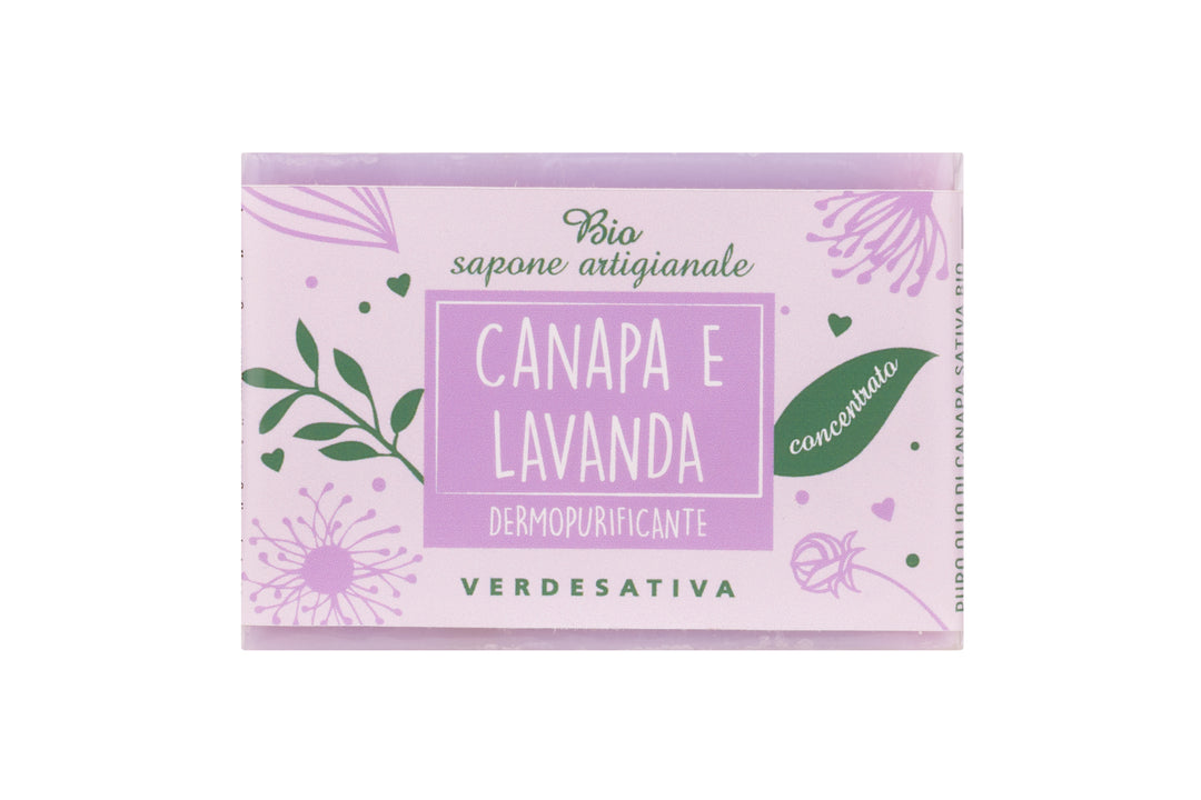 Sapone Canapa e lavanda 100% bio degradabile - 100 gr - Bongae 