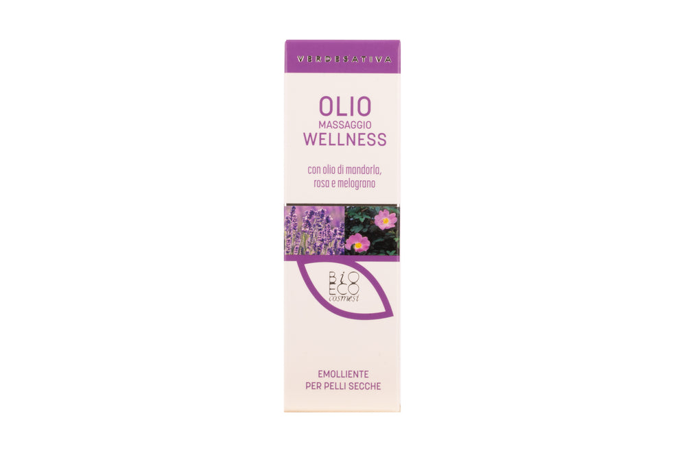 Olio massaggio Wellness - canapa, rosa, mandorla e melograno - Bongae 