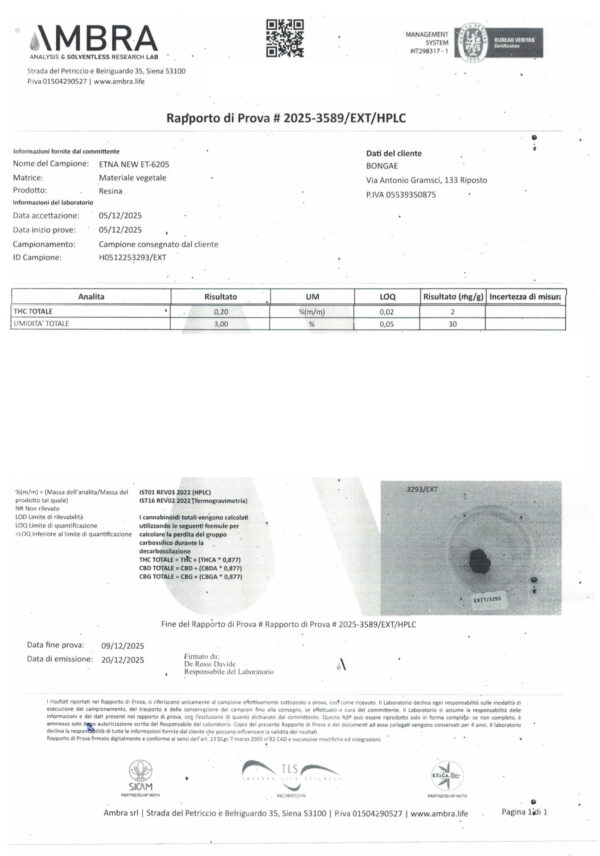 analisi etna classico
