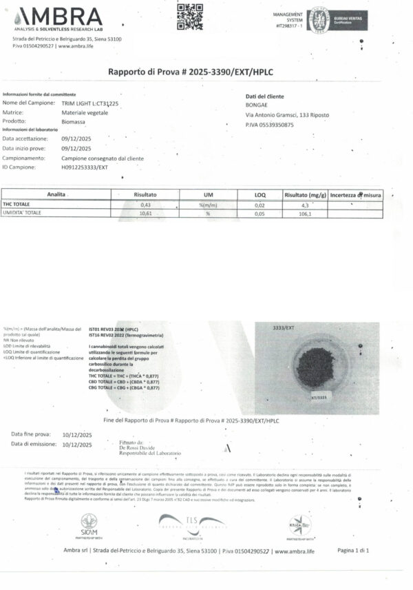 Analisi trinciato light
